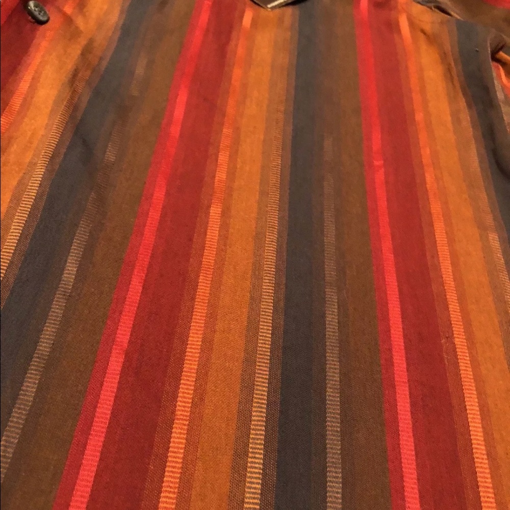 Perry Ellis button down shirt stripe multicolored - Picture 7 of 8